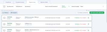 Payments list ready for export